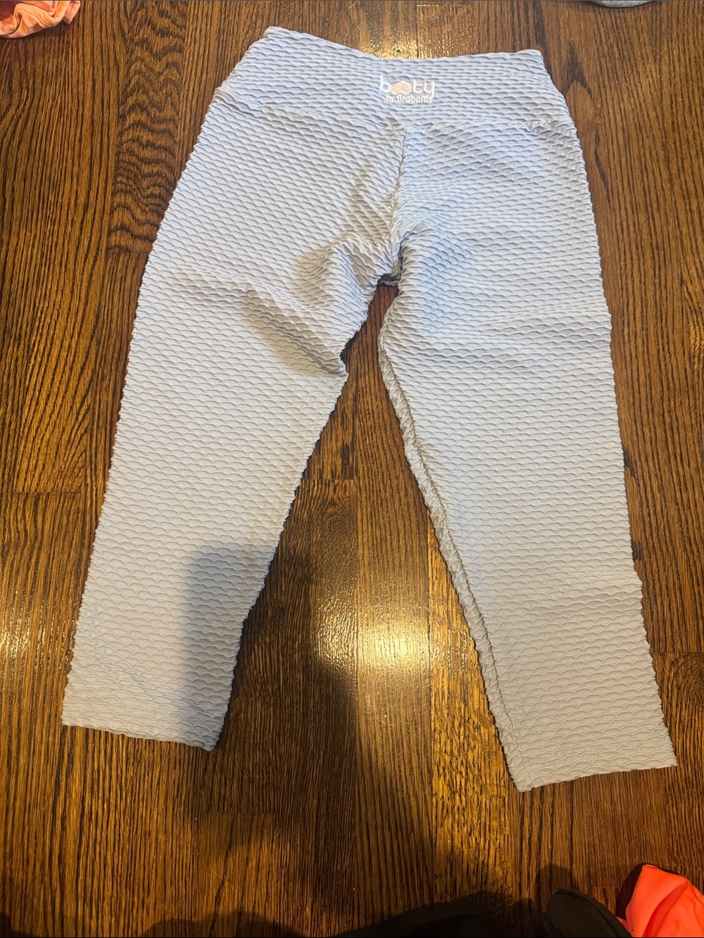Booty by Brabants Light Gray Textured High-Waist Leggings
